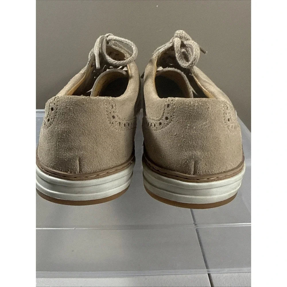 Peter Millar Plain Toe Derby Tan Suede Leather Oxford Shoes Mens Size 10 MS18F15